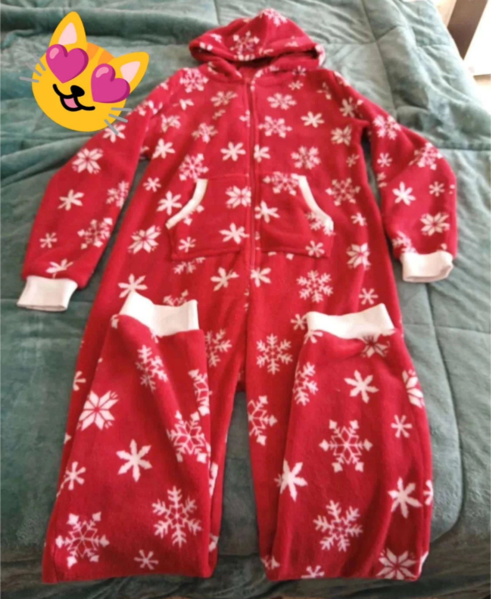 Combinaison de pyjama polaire rouge 14 ans bpc